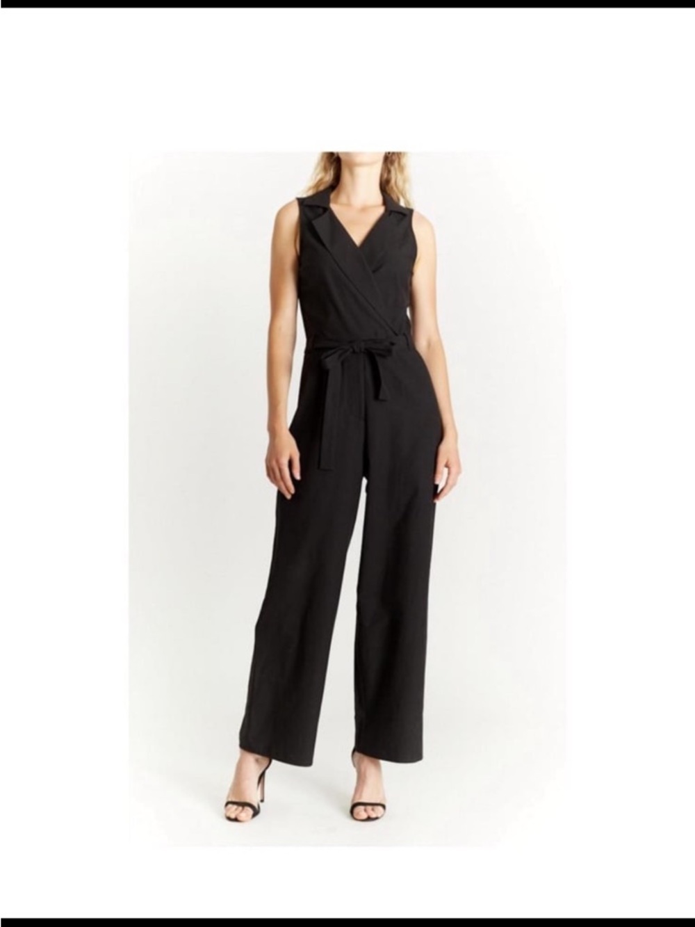 OAT New York Lyocell Cotton Sleeveless Surplice Jumpsuit - Womens Size M